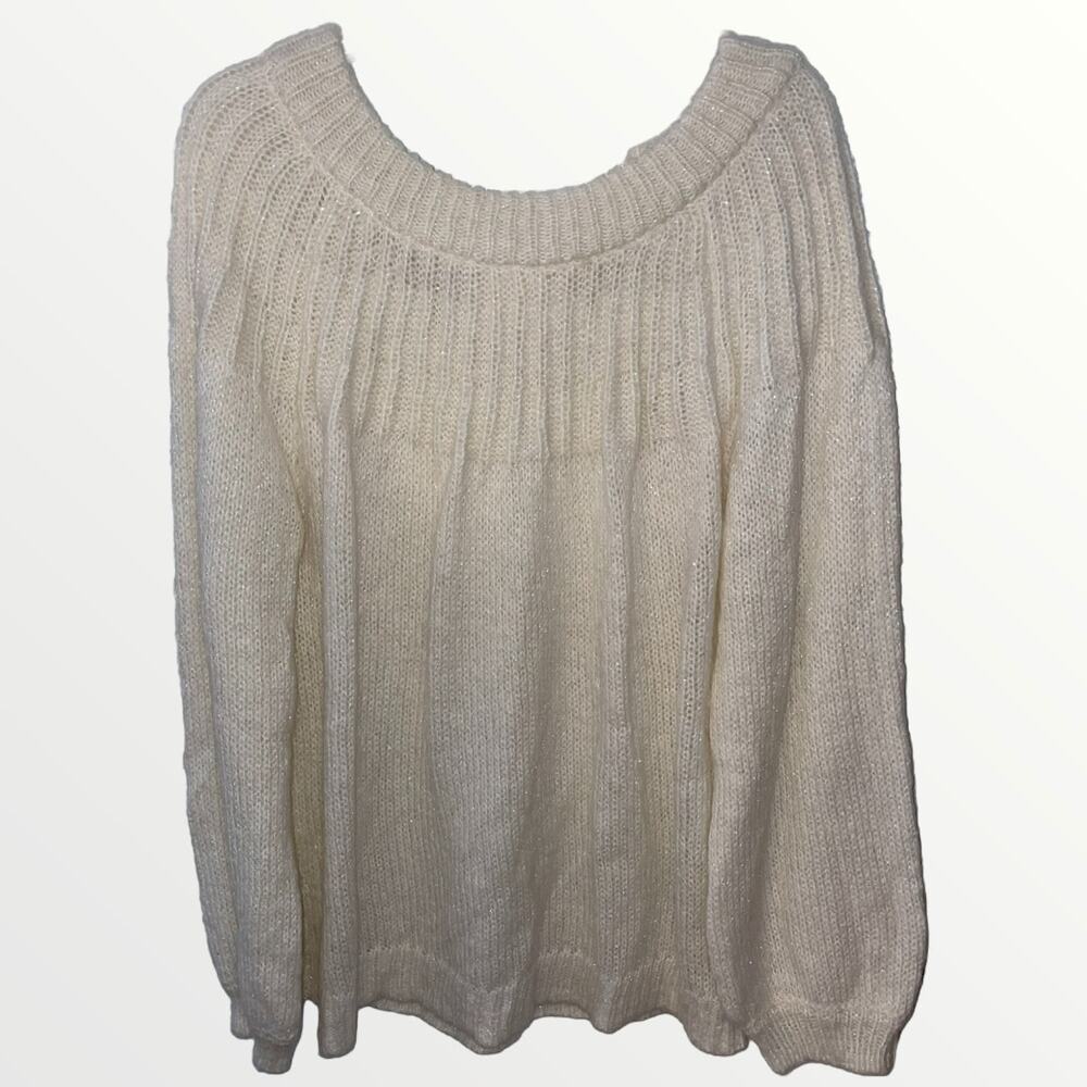 Lauren Conrad NWT Fuzzy Soft Cream Sweater Sz PXL